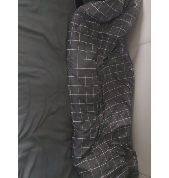 雅鹿·自由自在 三件套床上用品 单人床学生宿舍上下铺3件套装被套床单枕套0.9/1.2米床 深灰 被罩150*200cm