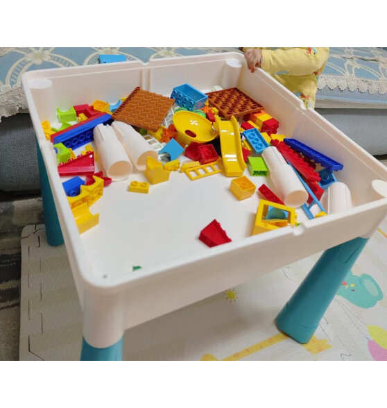 奥迪双钻（AULDEY）积木桌中积木3岁+男女孩多功能收纳游戏学习桌儿童桌拼装积木玩具 一桌一椅+208颗粒积木（时尚款）评价如何