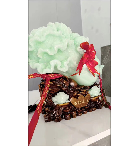 招财玉白菜桌面摆件家居客厅电视酒柜玄关办公室公司商铺开业礼品