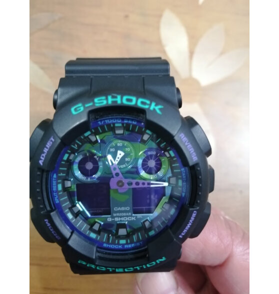 卡西欧（CASIO）G-SHOCK 魔金双显 防水防震运动手表 学生手表 GA-110GB-1ADR