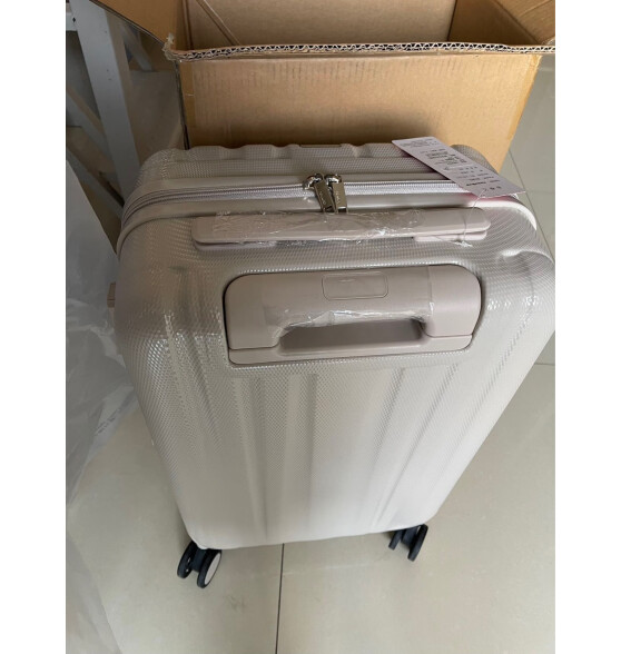 汉客行李箱男拉杆箱女旅行箱50多升大容量22英寸象牙白密码箱再次升级