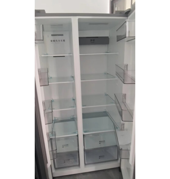 美的（Midea）冰箱双开门一级能效变频风冷无霜对开门605L纤薄家用大容量607升电冰箱 BCD-607WKPZM(E)