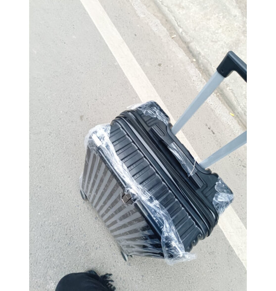 鹃羚学生行李箱拉杆箱可登机旅行箱男女士密码箱万向轮商务大容量皮箱 黑色 22英寸