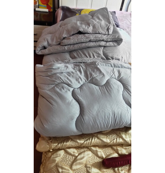 富安娜家纺床垫保护垫防滑加厚床褥子超柔可折叠水洗垫榻榻米垫1米8床灰