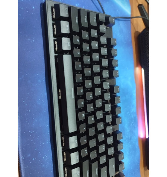 机械革命 耀·K310机械键盘 电竞游戏键盘 有线键盘 热插拔87键办公键盘 全键无冲 电脑键盘 黑色 红轴
