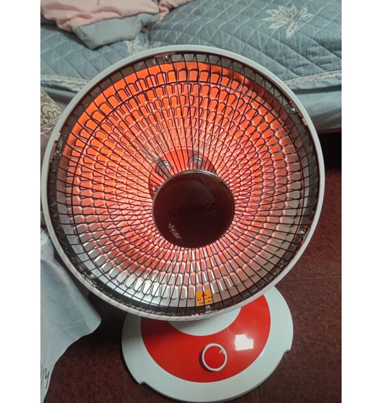 康佳（KONKA）取暖器家用小太阳电暖器轻音电暖气取暖烤火炉台式电热两档调节速热倾倒断电 KH-TY15