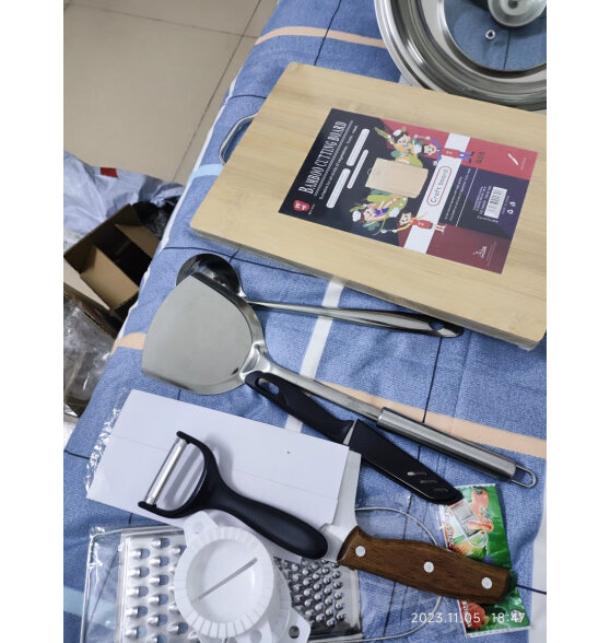 小天籁（XIAO TIAN LAI）厨房刀具套装菜刀菜板厨具全套大全家用锅铲套装案板宿舍用具组合