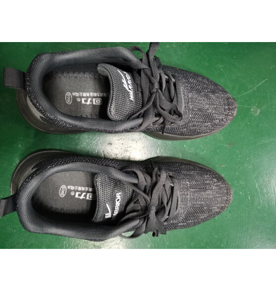 回力 Warrior 休闲鞋男款网面鞋透气撞色网鞋男飞织跑步运动鞋  6309 灰色 43