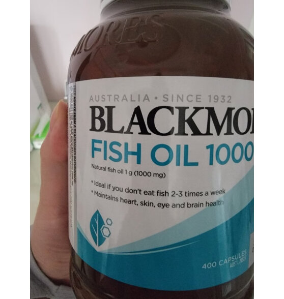澳佳宝Blackmores鱼油Omega3含DHA EPA原味深海鱼油易吸收rTG型大罐装400粒\/瓶软胶囊中老年成人 澳洲进口评测分享