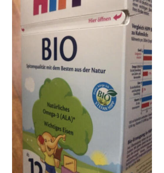 喜宝（HiPP）德国经典有机婴幼儿配方奶粉3段（10个月-2岁）600g/盒