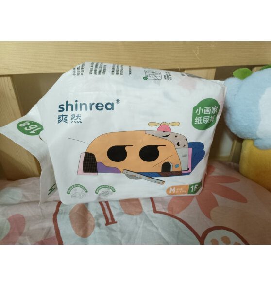 爽然（shinrea）新生儿尿不湿初生适用 婴儿透气小画家高端系列纸尿裤 M16片纸尿裤