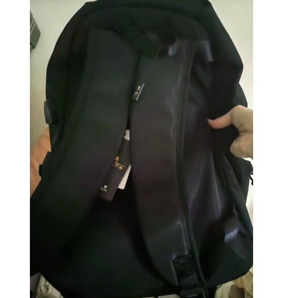 朗斐双肩包男士背包大容量休闲商务旅行电脑包高中大学生书包男行李包 黑色