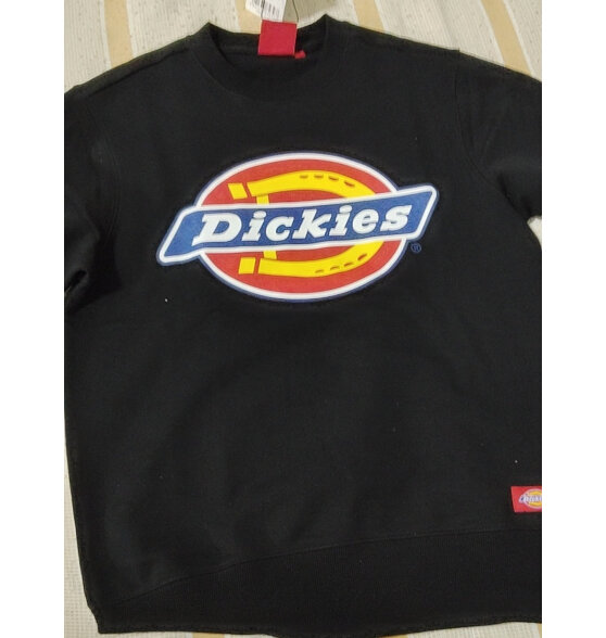 dickies 卫衣 男女同款大logo印花圆领卫衣 卫衣男7059 黑色 XL