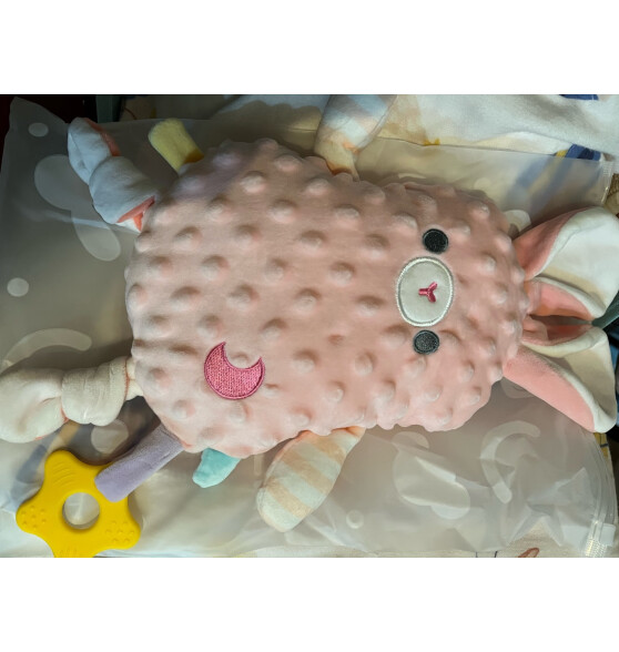 澳贝（auby）大耳萌兔新生儿礼盒婴幼儿童玩具安抚玩偶床摇铃+兔子豆豆安抚巾