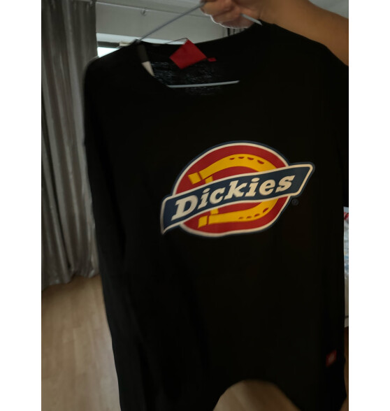 dickies 卫衣 男女同款大logo印花圆领卫衣 卫衣男7059 黑色 XL