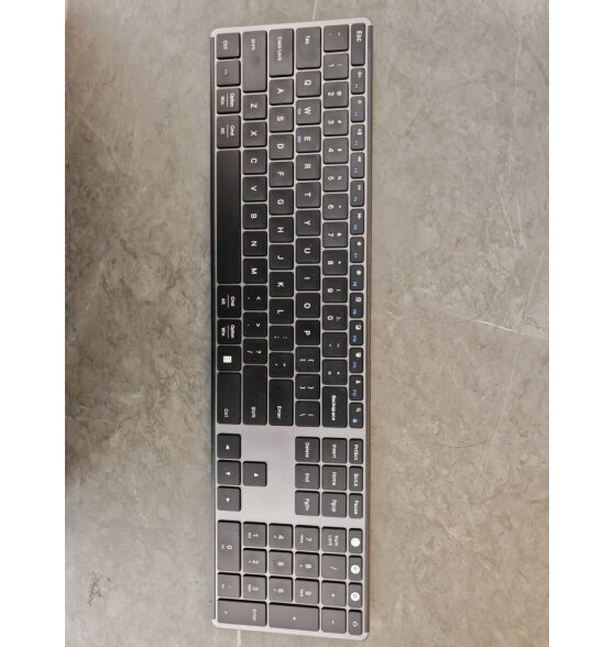 阿斯盾无线蓝牙键盘商务办公家用台式电脑笔记本平板ipad手机键盘静音超薄金属剪刀脚充电式110全键白色