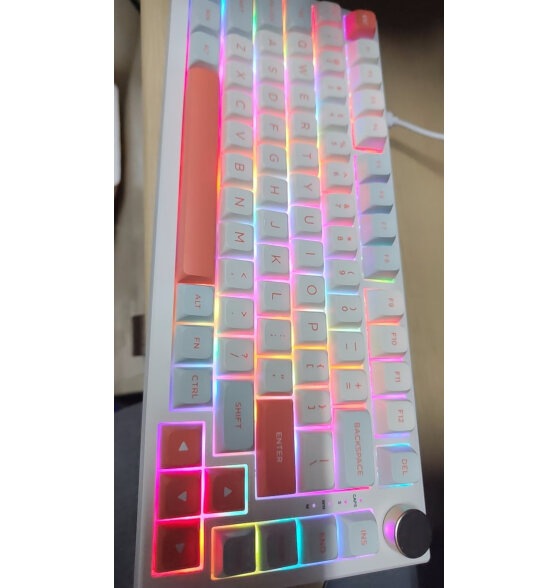 VGN N75有线/无线/蓝牙三模客制化机械键盘gasket结构全键热插拔游戏电竞办公键盘 单模N75 动力紫轴 加勒比海