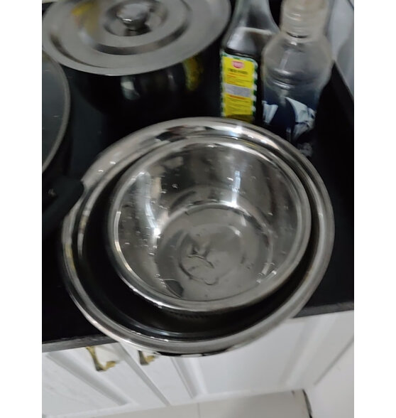 维艾（Newair）不锈钢盆筛五件套 调料盆洗菜盆和面盆沥水篮沙拉盆米筛味斗套装