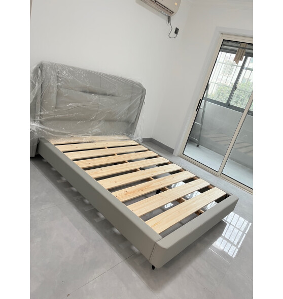 优卡吉轻奢真皮床主卧室软靠包现代简约双人床SD-6008 1.8框架床+床垫