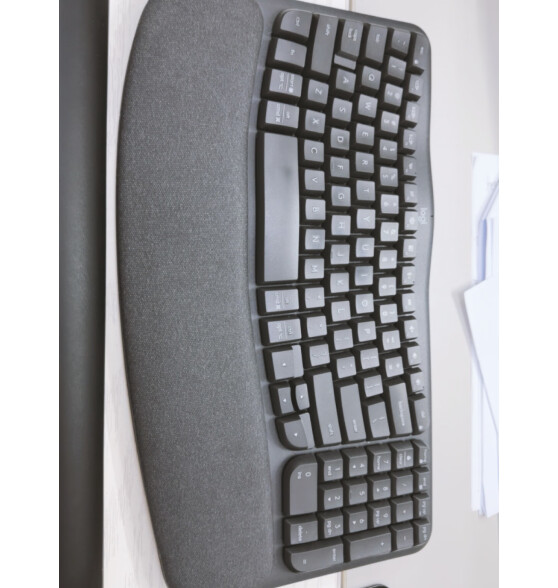 罗技（Logitech） ERGO K860 无线蓝牙键盘 人体工学分体式键盘 电脑商务办公键盘 黑灰色