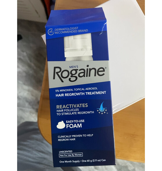 美国Rogaine落健/培健 米诺地尔酊5% 男士生发液滴剂 美国国际进口 60ml*3瓶
