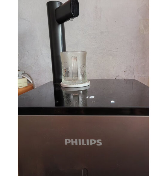 飞利浦（PHILIPS）饮水机即热式茶吧家用高端客厅用智能全自动上水下置式桶装水办公室烧水一体机 ADD8141/93星空灰 即热型