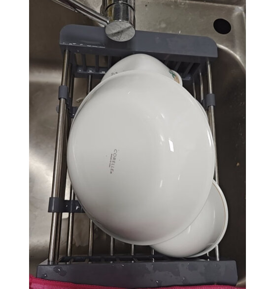 雅高厨房水槽沥水架可伸缩置物架沥水篮不锈钢洗碗池洗菜盆水池