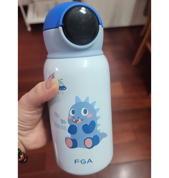 FGA富光儿童保温杯316不锈钢智能数显学生吸管大容量水杯壶双盖杯子