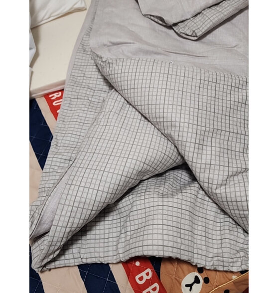 罗莱家纺 纯棉被套单件被罩被单床上用品 灰 150*215cm