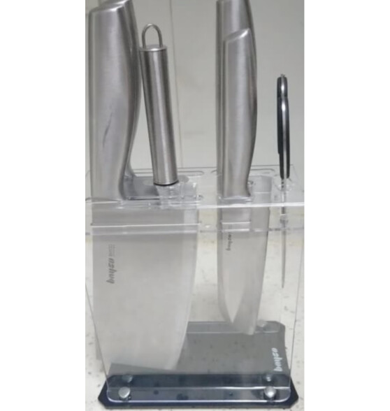 拜格（BAYCO） 厨房刀具套装组合不锈钢家用水果刀厨具全套菜刀套装 BD2219 锋凌系列七件套装