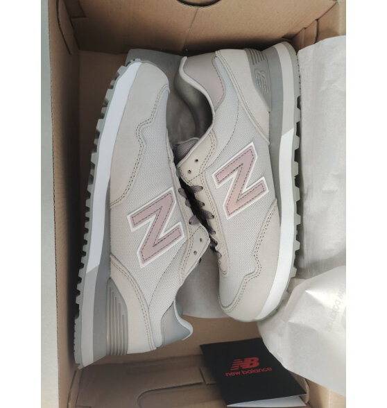 NEW BALANCE NB 官方休闲鞋女鞋简约经典潮流舒适复古拼接运动鞋515系列 贝桃粉 WL515CSC 38 （脚长24.5cm)