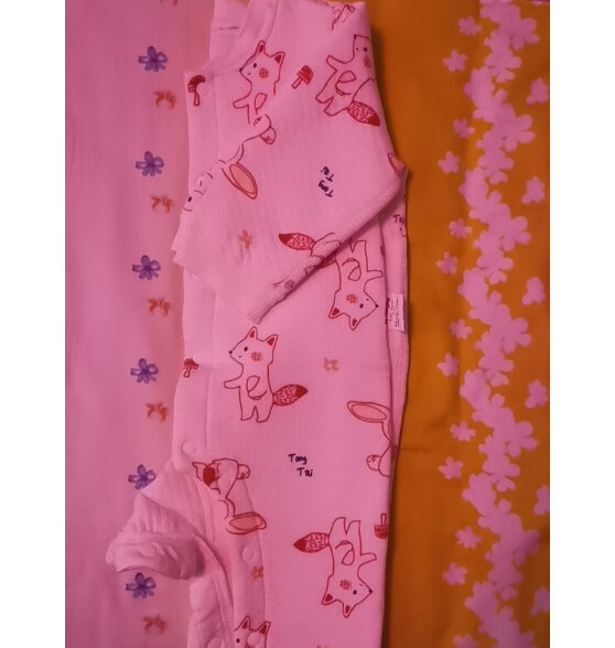 童泰婴儿连体衣秋冬季保暖宝宝衣服居家内衣夹棉对开长袖哈衣爬服 粉色 80cm