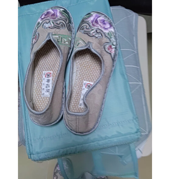 御福轩老北京布鞋女平底绣花鞋妈妈拖鞋凉拖汉服古风民族风传统刺绣