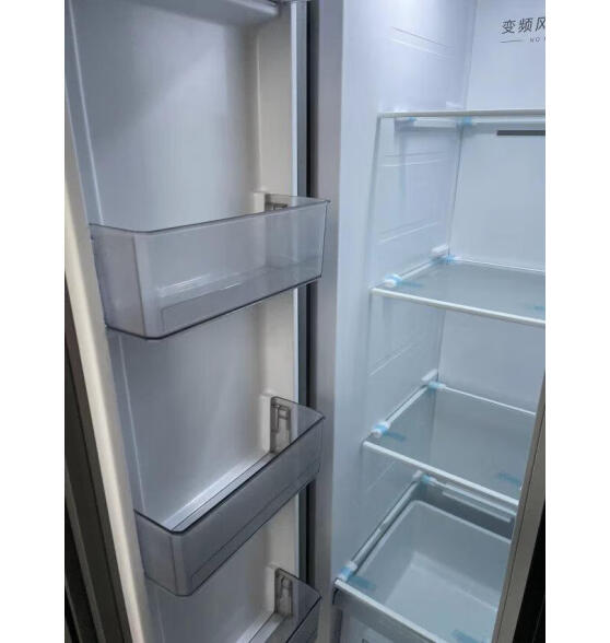 美的（Midea）冰箱双开门一级能效变频风冷无霜对开门605L纤薄家用大容量607升电冰箱 BCD-607WKPZM(E)
