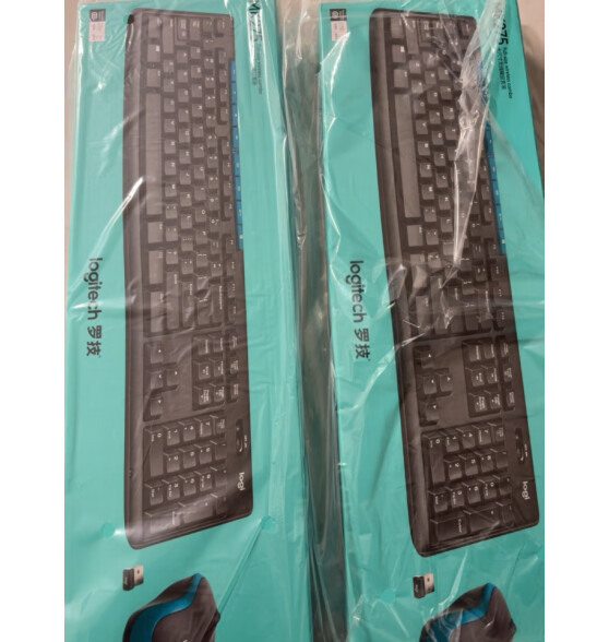 罗技（Logitech）MK275无线键鼠套装 办公无线鼠标键盘套装无线办公键鼠 电脑键盘全尺寸带无线2.4G接收器 黑蓝色