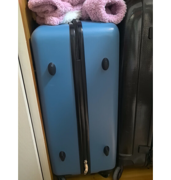 美旅箱包时尚条纹行李箱旅游旅行箱大学生女密码箱24英寸TC3雾蓝色