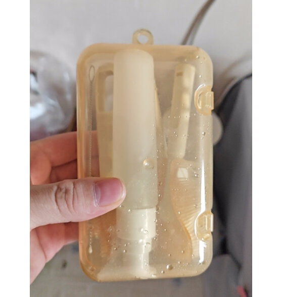 COOKSS便携奶瓶刷套装硅胶奶瓶清洗刷收纳盒旅行装婴儿专用洗奶瓶清洁刷