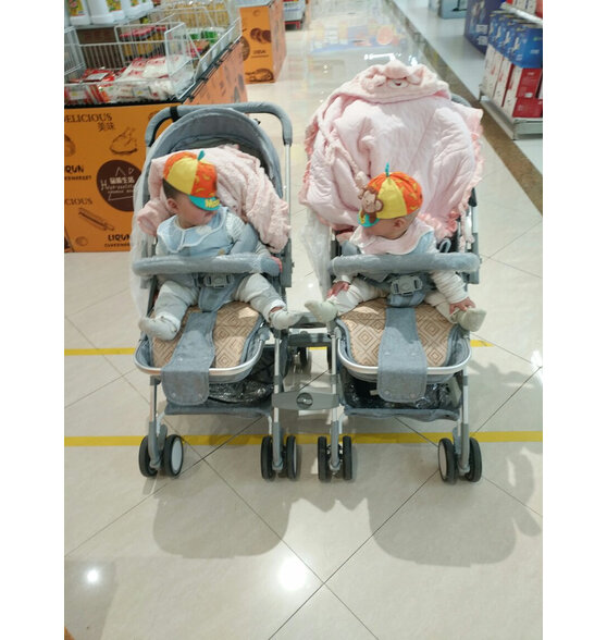 圣斯威尔(sisver)德国双胞胎婴儿推车双向高景观宝宝车可坐可躺折叠