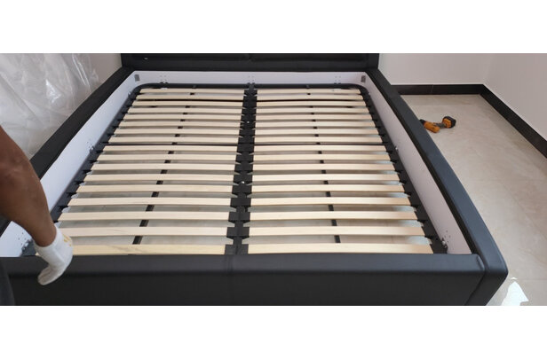 rucci)皮床套床床垫  卧室家具主卧室双人床弹簧床垫 床架 排骨架