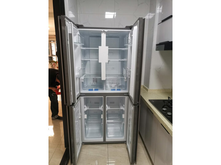 新款测评海信hisense哈利410升十字对开门电冰箱bcd410wmk1dpq怎么样