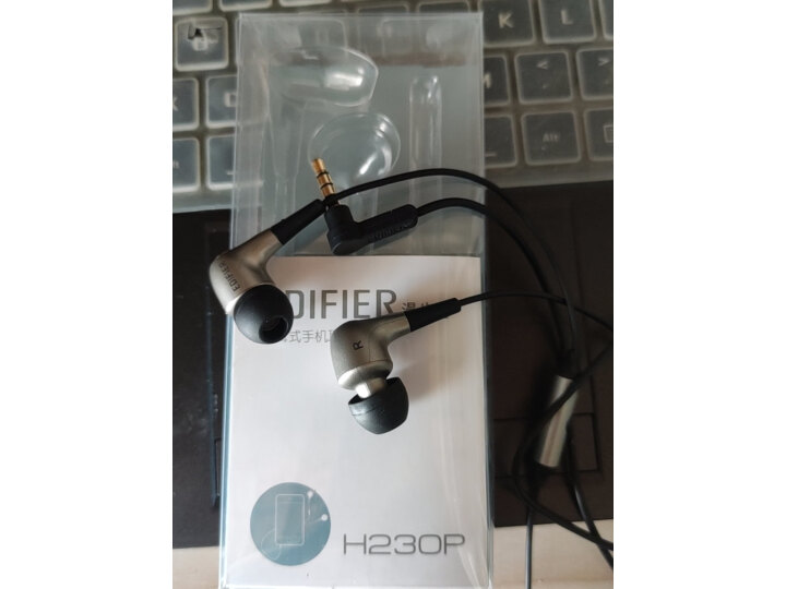 漫步者（EDIFIER）H230P 有线耳机入耳式  音乐耳机 3.5mm接口 电脑笔记本手机适用 网课办公麦克风 