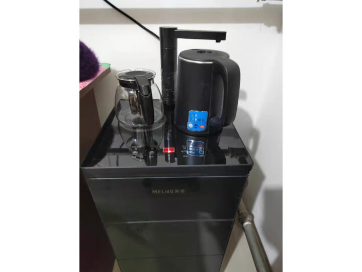 美菱（MELING） 饮水机家用下置式冷热温热型立式下置水桶饮水器茶吧机 【低价冲量】温热型曜石黑