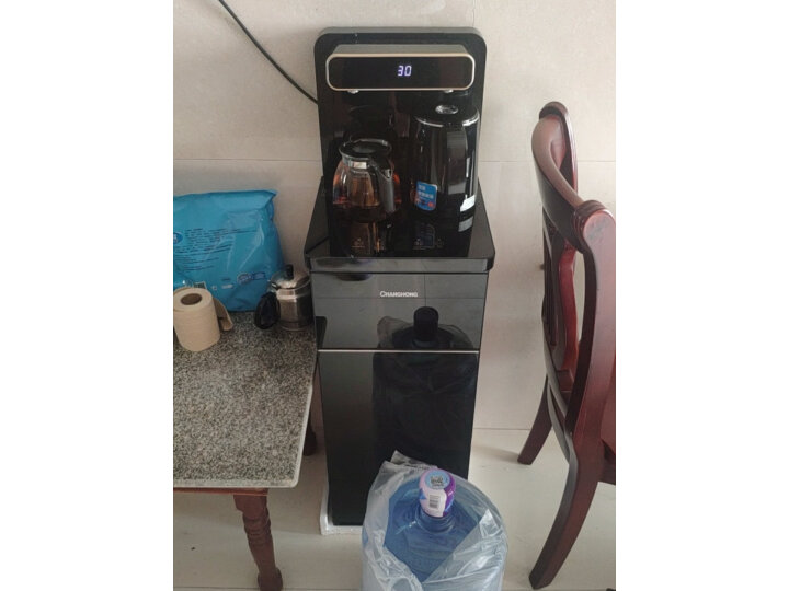 长虹（CHANGHONG）茶吧机家用立式多功能遥控温热双出水饮水机CYS-EC19