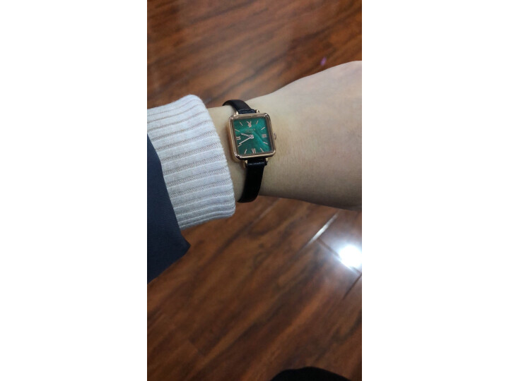 花花公子（PLAYBOY）手表女士进口石英机芯方形小绿表品牌时尚腕表 【欧式复古 】-经典孔雀绿