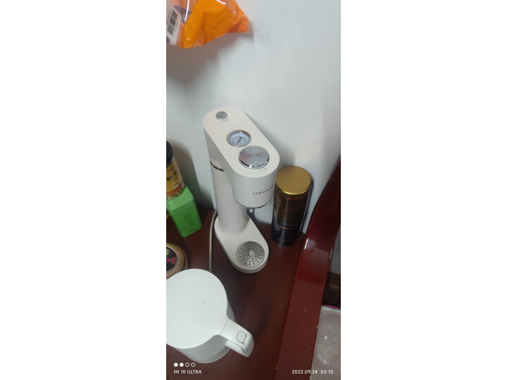 COCOSODA 新款可向饮料打气苏打水机家用商用气泡水机气泡机饮料奶茶店台式0热量0脂肪0卡路里 新品T12高级灰带压力表（配1气瓶、2个水瓶）