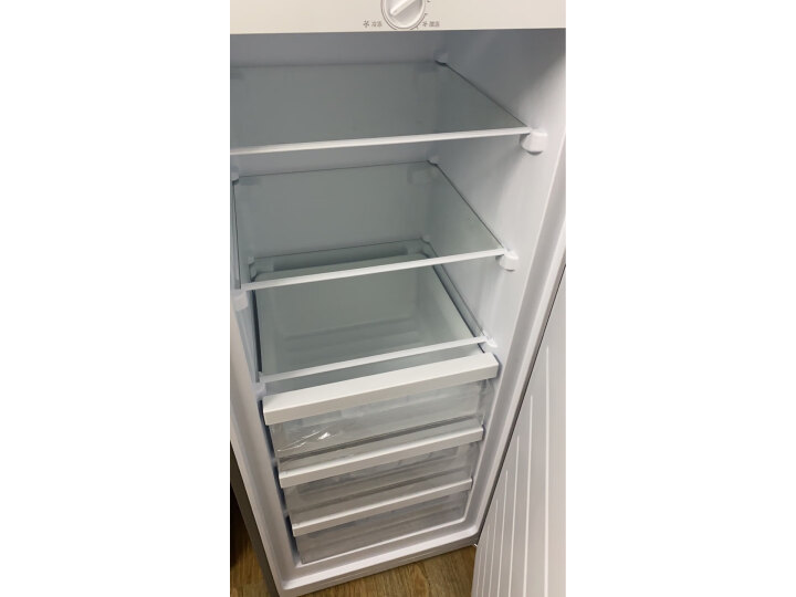 美的（Midea）家用小冰柜 立式冰柜侧开门抽屉 单温冷冻柜冷藏保鲜柜 1.43米高立式冰柜 196UM
