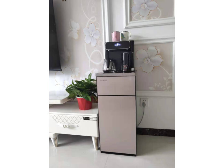 美菱（MeiLing）MY-C518 茶吧机 家用多功能智能遥控立式桶装水下置式饮水机 温热型