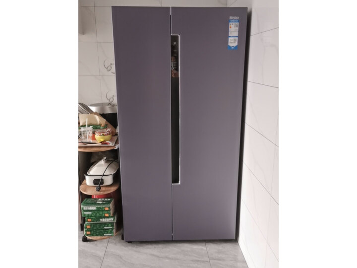 海尔 (Haier)冰箱646升双开门对开门 一级能效双变频 净味杀菌大容量家用电冰箱 BCD-646WLHSS9EN9U1