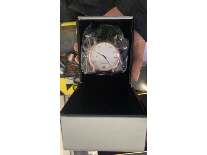 阿玛尼(Emporio Armani)手表 皮质表带经典时尚休闲石英男表 AR2502生日礼物 情人节礼物
