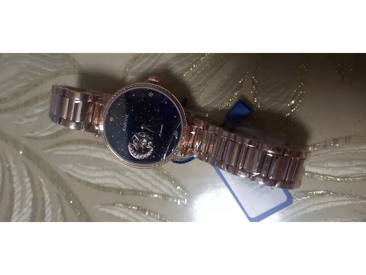 雷诺(RARONE)手表 星月系列满天星全自动机械女士手表钢带腕表